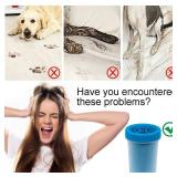 CAREFUNY 2 Pack Portable Dog Paw Cleaner, Washer, Buddy Muddy Pet Foot Cleaner for Medium Breed Dogs and Cats, Blue