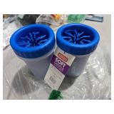 CAREFUNY 2 Pack Portable Dog Paw Cleaner, Washer, Buddy Muddy Pet Foot Cleaner for Medium Breed Dogs and Cats, Blue