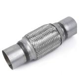 RP Remarkable Power, 2.5 inch Inlet Exhaust Flex Pipe, ID x 10 Length Flexible Tube, Stainless Steel Double Braid Heavy Duty Universal type Muffler Pipe RK7545 Replacement part