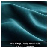 MIULEE 24x24 Inch Euro Sham Velvet Pillow Covers, Set of 2 Large Square Decorative Pillows -Teal Super Soft for King Bed, Sofa, Couch, Accent Chairs with Hidden Zipper