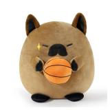 Onsoyours Original French Bulldog Plush with Basketball, Cute 12 inch Sport Dog Dark Brown Stuffed Animal, Ultra Soft Collectible Hugging Gift Puppy Plush Toy