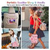 VOFUOE for iPad 10th Generation Case 10.9 Inch 2022 Kids Girls for iPad A16 Case 11th Generation 2025 with Screen Protector Shoulder Straps Handle Cute Rabbit Soft Silicone Tablet Cover-Pink