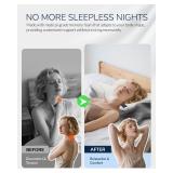 Artelse Cervical Neck Pillow for Side & Back Sleepers, Ergonomic Memory Foam Pillow for Sleep Apnea, Neck Pain Relief, Neck Support Pillow with Breathable Pillowcase