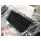 AkuDecor 1/2\" Thick Cork Board for Office, 6 Pack Felt Wall Tiles -28\"x18\" with Safe Adhesive Tabs, Large Bulletin Board, Push Pin Board Organizer Wall - Black