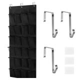 HARBULE 24 Large Pockets Upgraded Over the Door Shoe Organizer, Enhanced Hanging Solution Holder Closets, Shoe Cabinets for Everyone