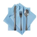 Bailarina Cloth Napkins Set of 40,17x17 inches Dinner Napkins Cloth Washable,Polyester Square Table Cloth Napkin Bulk with Hemmed Edges Ideal for Banquets, Parties and Weddings-Blue Mist