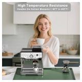 Rnivvi Silicone Coffee Mat, 12\" x 19\" Waterproof Raised Edge Coffee Bar Mats for Espresso Machine Station Accessories, Heat Resistant Dish Drying Pad for Kitchen Counter, Rubber Bar Decor Pad, Green