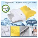 Cervical Neck Pillow for Sleeping - Ergonomic Side Sleeper Pillow for Pain Relief, Contour Cervical Pillow for Neck Support, Orthopedic Memory Foam Pillows Bed Pillow for Side Back Stomach Sleeper