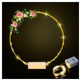 Centerpiece Table Decorations 10Pcs 12 Inch,Metal Floral Hoop Wedding centerpieces for Tables with Lights.Wreath Gold Hoop Rings for Home Decorations Wedding Table Decorations and Party Table Decor.