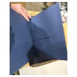 FILE-EZ Two-Pocket Folders, Dark Blue, 125-Pack, Textured Paper, Letter Size (EZ-32423)