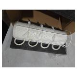 LE TAUCI Stackable Coffee Mugs Set with Stand, Ceramic Embossment Coffee Cups for Au Lait, Cappuccino,Latte,Cafe,Mocha,Tea, Suit For Housewarming Wedding - 12 oz, Set of 4,Arctic white