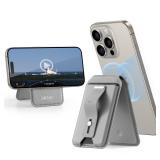 ESR for Magsafe Wallet, Geo iPhone Wallet Tracker with Full Find My Functionality, Adjustable Stand, for iPhone 17/16/15/14/13/12 Series, Grey