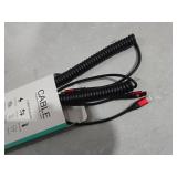 KIYODA Coiled USB C Cable for Car 3FT & 6FT, USB C to USB C Fast Charging Cable USB Type C Cord Compatible with iPhone 17/16/15/Plus/Pro/Pro Max/MacBook Pro 2020/iPad Pro 2020/Samsung Galaxy S23-Red