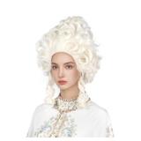 MUPUL Platinum Blonde Wig Short Curly Blonde Beehive Wig Queen Cosplay Halloween Costume Wigs For Women