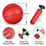 Dilabnba 6 INCH Rubber Basketball, Colorful Kids Mini Toy Ball, Children