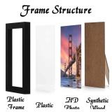 ijuerybai 6 Sets 8x12 Picture Frame, Frames for 8 x 12 Canvas Collage Photo Poster Certificate Wall Gallery, High Transparent Horizontal Vertical Black 8 by 12 Inches