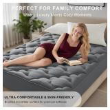 Mattress Topper Full Size Pillow Top - Extra Thick Padded Mattress Pad & Protector, Breathable Fitted Deep Pocket 8-21, Ultra Soft & Supportive