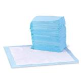 Amazon Basics Leak-Proof Dog and Puppy Potty Training Pee Pads with Quick-Dry 5-Layer Super Absorbent Design, Regular Size 22 x 22 inch, Blue & White, 100 Count