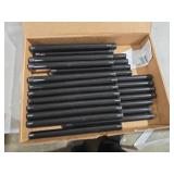 GeilSpace 24 Pack 1/2" x 10" Pre-Cut Black Metal Pipe, Industrial Steel Fits Standard Half Inch Black Threaded Pipes and Fittings - Vintage DIY Industrial Shelving (1/2" x 10")