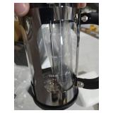 BAYKA French Press Coffee Maker, Easy to use,Large 304 Stainless Steel Coffee Press, Cold Brew Heat Resistant Thickened Borosilicate Coffee Pot for Camping Travel Gifts, 34 Ounce, Dark Pewter