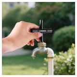 WORKPRO 2PC 4 Way Water Key Wrench, 40Cr Universal Utility Sillcock Key and Multifunctional Heavy-Duty Water Valve Key Tool for Faucet, Spigot, Electric Meter & Cabinet, 1/4\", 9/32\", 5/16\", 11/32\"