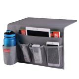 Zafit 5 Pockets Bedside Caddy, Bedside Storage Organizer for Water Bottles, Magazines, Phone, Glasses (5 Pockets-Grey)