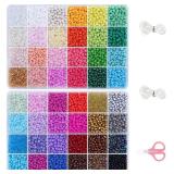 Efivs Arts 6720pcs 48 Colors 4mm Glass Seed Beads Kit with Tools and Accessories for DIY Jewelry Crafts