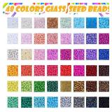 Efivs Arts 6720pcs 48 Colors 4mm Glass Seed Beads Kit with Tools and Accessories for DIY Jewelry Crafts