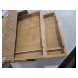 Greenual 2 Pack Bed Tray Table with Handles Folding Legs, Bamboo Breakfast Food Tray with Media Slot, Use As Platter, Laptop Desk, Snack, TV Tray Kitchen Serving Tray(Natural)