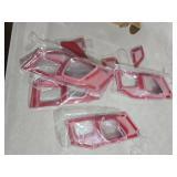 JOSHELA for RAM Inner Door Handle Cover Trim Bowl Fit for Dodge RAM 2018-Present Red Interior Accessories 4pcs