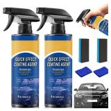 2pcs Car Coating Spray, Quick Effect Coating Agent, 2025 New Quickly Coat Car Wax, Car Scratch Wax Polish Spray Waterless Wash, Easy to Use