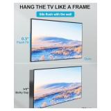 Ultra Slim TV Wall Mount Compatible with 14\"-80\" Flat & Frame TVs Only, 0.3\" Micro-Gap Low Profile TV Mount, Minimalist Look, Blends Any Interior, Hold up to 100Lbs