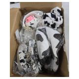 FillTouch 11 Pcs Cow Gifts Sets for Women Tumbler Slippers Socks Earrings Hair Scrunchies Headbands Tote Bag Cow Print Stuff for Graduation Birthday Mother Animal Lover Farm