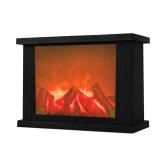 11x4.7x8 Inch Fireplace Lanterns Decorative Flameless Portable Led Lantern Battery Operated and USB Operated 6 Hours Timer Included Indoor/Outdoor(No Heater Function)