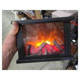 11x4.7x8 Inch Fireplace Lanterns Decorative Flameless Portable Led Lantern Battery Operated and USB Operated 6 Hours Timer Included Indoor/Outdoor(No Heater Function)