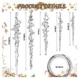 Chunful 20 Pcs Large Icicle Ornaments for Christmas Fireplace Tree Decoration Hanging Clear Crystal Acrylic Icicles Pendant for Xmas Mantel Eaves Winter Holiday Frozen Party Decor with Various Sizes