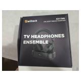 Wireless Headphones for TV with LED Display, TV Headphones Wireless for Seniors with Transmitter Charging Base, No Audio Delay Bluetooth V5.3, Plug and Play, Gift for Seniors/Hearing Impaired (Black)