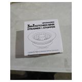 Nipoko Kitchen Sink Drain Strainer - Upgraded Kitchen Sink Stopper,Sink Stopper Kitchen Drain,Stainless Steel Drain Plug with Anti-Clog Basket Drain Stopper Combo,for Standard 3-1/2