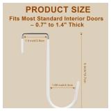 Over The Door Hooks 2 Pack Heavy Duty Door Hanger Hooks for Hanging Towels, Bags, Robes, Clothes No Drilling Over Door Hook, Dorm Essentials, Towel Racks for Bathroom, Bedroom, Closet