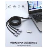 KAYQINHO USB Y Splitter, 3.3FT USB A Male to 3 Female Extension Cable, USB Splitter 1 in 3 Out Support Charging and Data Transfer for Printer/Keyboard/Flash Drive/PlayStation/Laptop/LED Etc.
