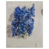 Lvydec 16pcs Christmas Glitter Berry Stems, 7.8\" Artificial Christmas Picks for Christmas Tree Ornaments, DIY Xmas Wreath, Crafts, Holiday and Home Decor (Dark Blue)