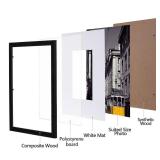 eletecpro 8x10 Picture Frames Set of 10, Picture Frame Collage Wall Decor Display 5x7 Photo With Mat or 8x10 without Mat, Home Decor Gallery Frame for Table Top or Wall Mounting, Black