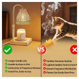 Candle Warmer Lamp with Dimmer Timer, Candle Lamp Warmer with 2 Bulbs, Candle Light for Scented Jar Candles, Birthday Gifts for Women, Vintage Home Decor House Warming Gift