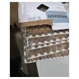 Blujellyfish Copper Penny Round Tile Wall Backsplash Accents Penny Round Mosaic Tiles for Shower Floor (Box of 5 Sheets)