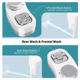 PIKETS Bidet Attachment for Toilet, Dual Nozzle (Frontal and Rear Wash) Non-Electric Fresh Water Toilet Seat Attachment with Nozzle Self Cleaning, Adjustable Water Pressure(Chrome Silver)