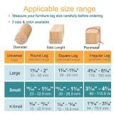 32 Pcs Chair Leg Floor Protectors - OASMU Silicone Felt Pads, Scratch-Proof & Noise-Free, Easy Smooth Moving, Small Size (Fits Round Chair Legs: 15/16\" to 1-5/16\" Diameter)