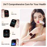 Smart Watch for Women Android & iPhone, Alexa Built-in, IP68 Waterproof Activity Fitness Tracker with Bluetooth Call (Answer/Make), 1.8\" Smartwatch with Heart Rate/SpO2/Sleep Monitor, 100+ Sports Mod