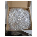 Cioceen Acrylic Chandelier lampshade Crystal Beaded Fixture Pendant Ceiling Light Shade for Wedding Bedroom Centerpiece Lampshade with Acrylic Jewel Droplets H11.5\" X W9.84\" 3 Tiers