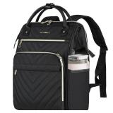 VANKEAN 17 Inch Laptop Backpack for Women Men Fashion Computer Work Bag, Large Capacity Waterproof Backpack with USB Port & RFID Pockets, College Daypack Business Travel, Black