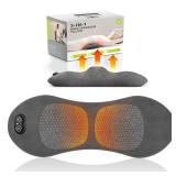 Smooth Triple Fusion 3-in-1 Back Massager Lumbar Pillow with Heat, Vibration & Traction Back Massager for Pain Relief DeepTissue.Relaxation Device for Home,Office,Car.Gift Idea Corded
